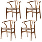 Modern Beech Wishbone Side Chair Matte Finish Wood Dining Chair Beige 4 Piece Set Clearhalo ' kitchen&dining_furn' 'Dining Chairs' 'Dining Tables & Seating' 'dining_chair' 'furn' 'furn_dining_chair' 'Furniture' 'furniture_dining_chair' 'Kitchen & Dining Furniture' 'kitchen' 4678594