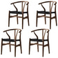 Modern Beech Wishbone Side Chair Matte Finish Wood Dining Chair Smoke Gray 4 Piece Set Clearhalo ' kitchen&dining_furn' 'Dining Chairs' 'Dining Tables & Seating' 'dining_chair' 'furn' 'furn_dining_chair' 'Furniture' 'furniture_dining_chair' 'Kitchen & Dining Furniture' 'kitchen' 4678595
