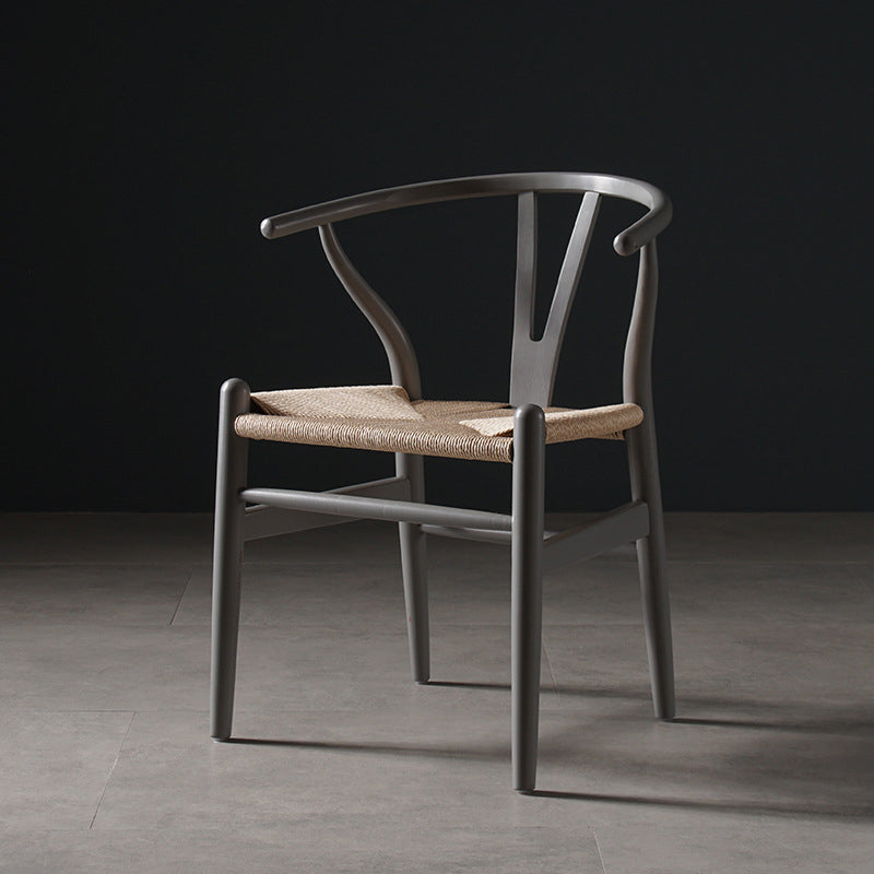 Modern Beech Wishbone Side Chair Matte Finish Wood Dining Chair Clearhalo ' kitchen&dining_furn' 'Dining Chairs' 'Dining Tables & Seating' 'dining_chair' 'furn' 'furn_dining_chair' 'Furniture' 'furniture_dining_chair' 'Kitchen & Dining Furniture' 'kitchen' 4678597