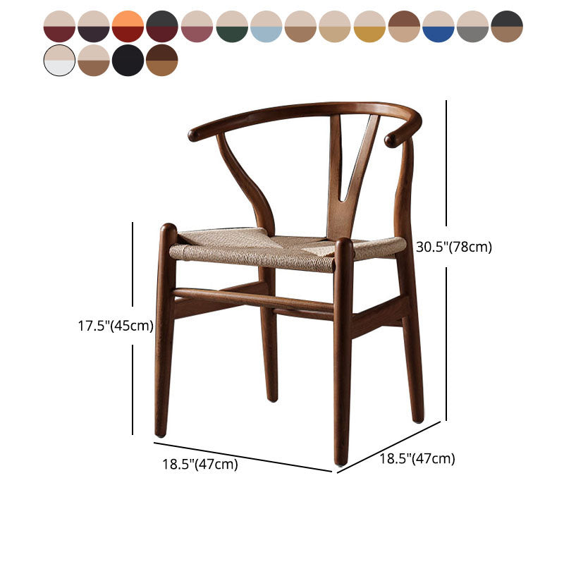 Modern Beech Wishbone Side Chair Matte Finish Wood Dining Chair Clearhalo ' kitchen&dining_furn' 'Dining Chairs' 'Dining Tables & Seating' 'dining_chair' 'furn' 'furn_dining_chair' 'Furniture' 'furniture_dining_chair' 'Kitchen & Dining Furniture' 'kitchen' 4678606