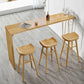 Light Brown Industrial Style Bar Table Pine Wood Milk Tea Shop Casual Bar Table 78.7"L x 15.7"W x 41.3"H Without Chairs Clearhalo 'Bar Furniture' 'Bar Tables' 'bar_tables' 'furn' 'furn_bar_tables' 'Furniture' 'furniture_bar_tables' 'Kitchen & Dining Furniture' 4678665