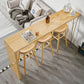 Light Brown Industrial Style Bar Table Pine Wood Milk Tea Shop Casual Bar Table 70.9"L x 15.7"W x 41.3"H Without Chairs Clearhalo 'Bar Furniture' 'Bar Tables' 'bar_tables' 'furn' 'furn_bar_tables' 'Furniture' 'furniture_bar_tables' 'Kitchen & Dining Furniture' 4678666