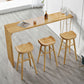 Light Brown Industrial Style Bar Table Pine Wood Milk Tea Shop Casual Bar Table Clearhalo 'Bar Furniture' 'Bar Tables' 'bar_tables' 'furn' 'furn_bar_tables' 'Furniture' 'furniture_bar_tables' 'Kitchen & Dining Furniture' 4678674