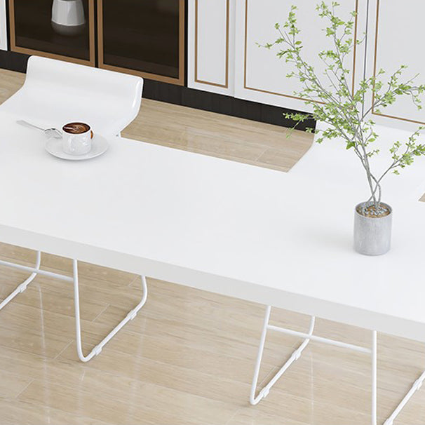 Wood Pub Table with Specialty Table Top Double Pedestal Table - 41.3" H Clearhalo 'Bar Furniture' 'Bar Tables' 'bar_tables' 'furn' 'furn_bar_tables' 'Furniture' 'furniture_bar_tables' 'Kitchen & Dining Furniture' 4678707