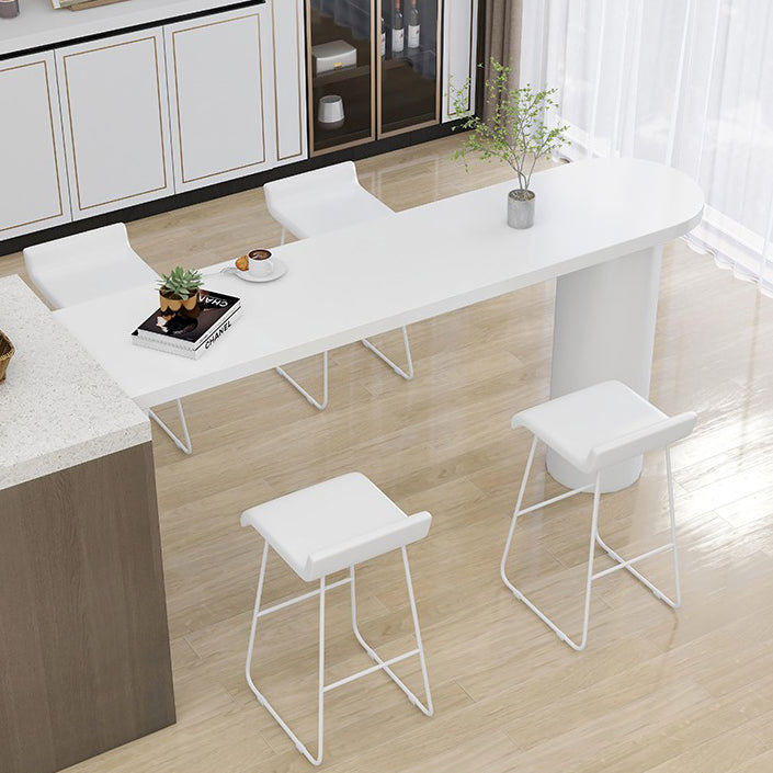 Wood Pub Table with Specialty Table Top Double Pedestal Table - 41.3" H Clearhalo 'Bar Furniture' 'Bar Tables' 'bar_tables' 'furn' 'furn_bar_tables' 'Furniture' 'furniture_bar_tables' 'Kitchen & Dining Furniture' 4678712