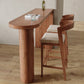 Brown Wood Pub Table with Specialty Table Top Double Pedestal Table - 41.3" H 63"L x 17.7"W x 41.3"H Without Chairs Clearhalo 'Bar Furniture' 'Bar Tables' 'bar_tables' 'furn' 'furn_bar_tables' 'Furniture' 'furniture_bar_tables' 'Kitchen & Dining Furniture' 4678776