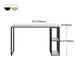 White Counter Table with Rectangle Table Top Double Pedestal Table - 41.3" H Clearhalo 'Bar Furniture' 'Bar Tables' 'bar_tables' 'furn' 'furn_bar_tables' 'Furniture' 'furniture_bar_tables' 'Kitchen & Dining Furniture' 4678823
