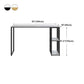 White Counter Table with Rectangle Table Top Double Pedestal Table - 41.3" H Clearhalo 'Bar Furniture' 'Bar Tables' 'bar_tables' 'furn' 'furn_bar_tables' 'Furniture' 'furniture_bar_tables' 'Kitchen & Dining Furniture' 4678825