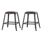 Industrial Iron Armless Footrest Stool Brown Upholstered Stool for Bristol Backless 2 Piece Set Short Stool(18"H) Clearhalo 'Bar Furniture' 'Bar Stools' 'bar_stools' 'furn' 'furn_bar_stools' 'furniture_bar_stools' 'Kitchen & Dining Furniture' 'kitchen&dining_furn' 'kitchen' 'kitchen_furn' Furniture' 4678900