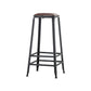 Industrial Iron Armless Footrest Stool Brown Upholstered Stool for Bristol Backless 1 Piece Bar Stool(31"H) Clearhalo 'Bar Furniture' 'Bar Stools' 'bar_stools' 'furn' 'furn_bar_stools' 'furniture_bar_stools' 'Kitchen & Dining Furniture' 'kitchen&dining_furn' 'kitchen' 'kitchen_furn' Furniture' 4678904