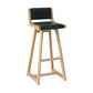 Modern Upholstered Low Back Footrest Bar Stool 29.13'' Rubberwood Stool Army Green Natural 1 Piece Clearhalo 'Bar Furniture' 'Bar Stools' 'bar_stools' 'furn' 'furn_bar_stools' 'furniture_bar_stools' 'Kitchen & Dining Furniture' 'kitchen&dining_furn' 'kitchen' 'kitchen_furn' Furniture' 4679054