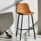 Industrial Bar and Counter Stool Low Back Stool with 4 Legs in Black Clearhalo 'Bar Furniture' 'Bar Stools' 'bar_stools' 'furn' 'furn_bar_stools' 'furniture_bar_stools' 'Kitchen & Dining Furniture' 'kitchen&dining_furn' 'kitchen' 'kitchen_furn' Furniture' 4679074