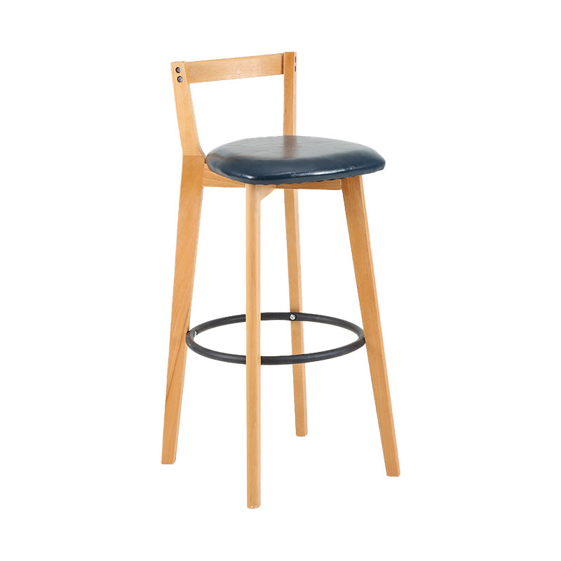 Contemporary Wood Kitchen Dining Room Armless Stool Low Back Bar Stool Dark Blue 1 Piece Clearhalo 'Bar Furniture' 'Bar Stools' 'bar_stools' 'furn' 'furn_bar_stools' 'furniture_bar_stools' 'Kitchen & Dining Furniture' 'kitchen&dining_furn' 'kitchen' 'kitchen_furn' Furniture' 4679100