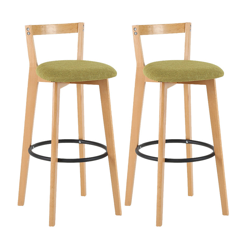 Contemporary Wood Kitchen Dining Room Armless Stool Low Back Bar Stool Green 2 Piece Set Clearhalo 'Bar Furniture' 'Bar Stools' 'bar_stools' 'furn' 'furn_bar_stools' 'furniture_bar_stools' 'Kitchen & Dining Furniture' 'kitchen&dining_furn' 'kitchen' 'kitchen_furn' Furniture' 4679108