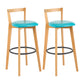 Contemporary Wood Kitchen Dining Room Armless Stool Low Back Bar Stool Light Blue 2 Piece Set Clearhalo 'Bar Furniture' 'Bar Stools' 'bar_stools' 'furn' 'furn_bar_stools' 'furniture_bar_stools' 'Kitchen & Dining Furniture' 'kitchen&dining_furn' 'kitchen' 'kitchen_furn' Furniture' 4679132