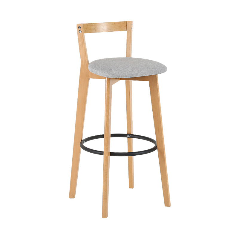 Contemporary Wood Kitchen Dining Room Armless Stool Low Back Bar Stool Light Gray 1 Piece Clearhalo 'Bar Furniture' 'Bar Stools' 'bar_stools' 'furn' 'furn_bar_stools' 'furniture_bar_stools' 'Kitchen & Dining Furniture' 'kitchen&dining_furn' 'kitchen' 'kitchen_furn' Furniture' 4679137