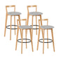 Contemporary Wood Kitchen Dining Room Armless Stool Low Back Bar Stool Light Gray 4 Piece Set Clearhalo 'Bar Furniture' 'Bar Stools' 'bar_stools' 'furn' 'furn_bar_stools' 'furniture_bar_stools' 'Kitchen & Dining Furniture' 'kitchen&dining_furn' 'kitchen' 'kitchen_furn' Furniture' 4679139