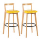 Contemporary Wood Kitchen Dining Room Armless Stool Low Back Bar Stool Yellow 2 Piece Set Clearhalo 'Bar Furniture' 'Bar Stools' 'bar_stools' 'furn' 'furn_bar_stools' 'furniture_bar_stools' 'Kitchen & Dining Furniture' 'kitchen&dining_furn' 'kitchen' 'kitchen_furn' Furniture' 4679141