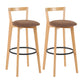 Contemporary Wood Kitchen Dining Room Armless Stool Low Back Bar Stool Coffee 2 Piece Set Clearhalo 'Bar Furniture' 'Bar Stools' 'bar_stools' 'furn' 'furn_bar_stools' 'furniture_bar_stools' 'Kitchen & Dining Furniture' 'kitchen&dining_furn' 'kitchen' 'kitchen_furn' Furniture' 4679144