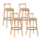 Contemporary Wood Kitchen Dining Room Armless Stool Low Back Bar Stool Khaki 4 Piece Set Clearhalo 'Bar Furniture' 'Bar Stools' 'bar_stools' 'furn' 'furn_bar_stools' 'furniture_bar_stools' 'Kitchen & Dining Furniture' 'kitchen&dining_furn' 'kitchen' 'kitchen_furn' Furniture' 4679147
