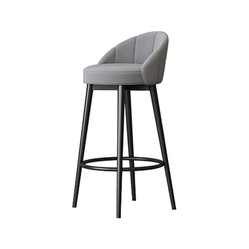 Metal Scandinavian Kitchen Dining Room Armless Stool Low Back Bar Stool Grey 1 Piece Clearhalo 'Bar Furniture' 'Bar Stools' 'bar_stools' 'furn' 'furn_bar_stools' 'furniture_bar_stools' 'Kitchen & Dining Furniture' 'kitchen&dining_furn' 'kitchen' 'kitchen_furn' Furniture' 4679181