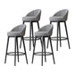 Metal Scandinavian Kitchen Dining Room Armless Stool Low Back Bar Stool Grey 4 Piece Set Clearhalo 'Bar Furniture' 'Bar Stools' 'bar_stools' 'furn' 'furn_bar_stools' 'furniture_bar_stools' 'Kitchen & Dining Furniture' 'kitchen&dining_furn' 'kitchen' 'kitchen_furn' Furniture' 4679184