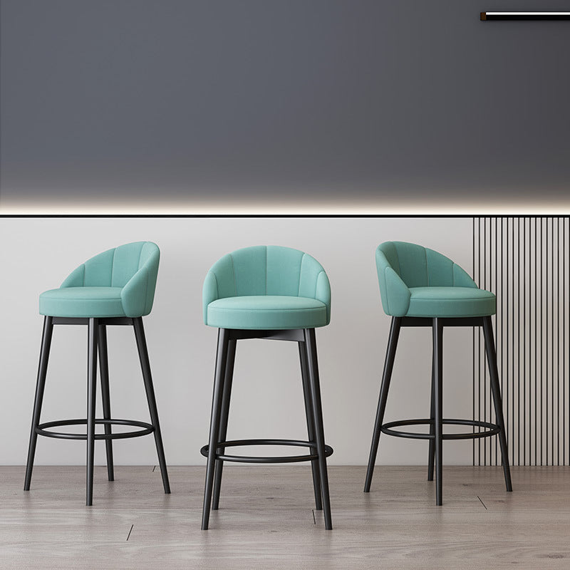 Metal Scandinavian Kitchen Dining Room Armless Stool Low Back Bar Stool Clearhalo 'Bar Furniture' 'Bar Stools' 'bar_stools' 'furn' 'furn_bar_stools' 'furniture_bar_stools' 'Kitchen & Dining Furniture' 'kitchen&dining_furn' 'kitchen' 'kitchen_furn' Furniture' 4679187