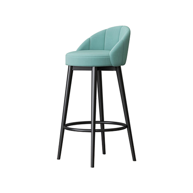 Metal Scandinavian Kitchen Dining Room Armless Stool Low Back Bar Stool Lake Green 1 Piece Clearhalo 'Bar Furniture' 'Bar Stools' 'bar_stools' 'furn' 'furn_bar_stools' 'furniture_bar_stools' 'Kitchen & Dining Furniture' 'kitchen&dining_furn' 'kitchen' 'kitchen_furn' Furniture' 4679192
