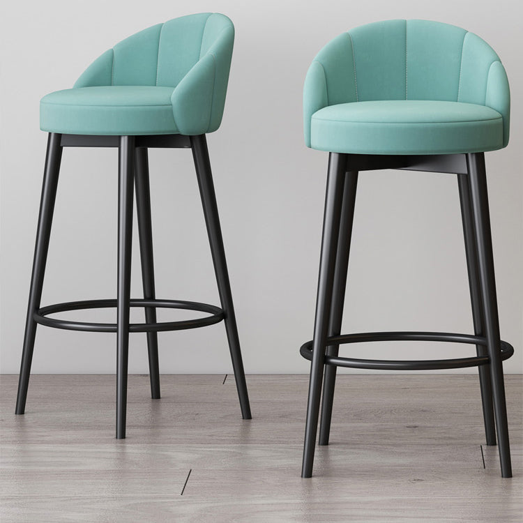 Metal Scandinavian Kitchen Dining Room Armless Stool Low Back Bar Stool Clearhalo 'Bar Furniture' 'Bar Stools' 'bar_stools' 'furn' 'furn_bar_stools' 'furniture_bar_stools' 'Kitchen & Dining Furniture' 'kitchen&dining_furn' 'kitchen' 'kitchen_furn' Furniture' 4679193