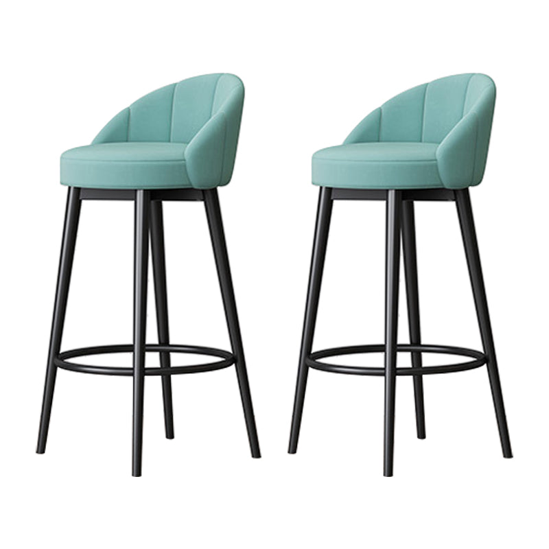 Metal Scandinavian Kitchen Dining Room Armless Stool Low Back Bar Stool Lake Green 2 Piece Set Clearhalo 'Bar Furniture' 'Bar Stools' 'bar_stools' 'furn' 'furn_bar_stools' 'furniture_bar_stools' 'Kitchen & Dining Furniture' 'kitchen&dining_furn' 'kitchen' 'kitchen_furn' Furniture' 4679194