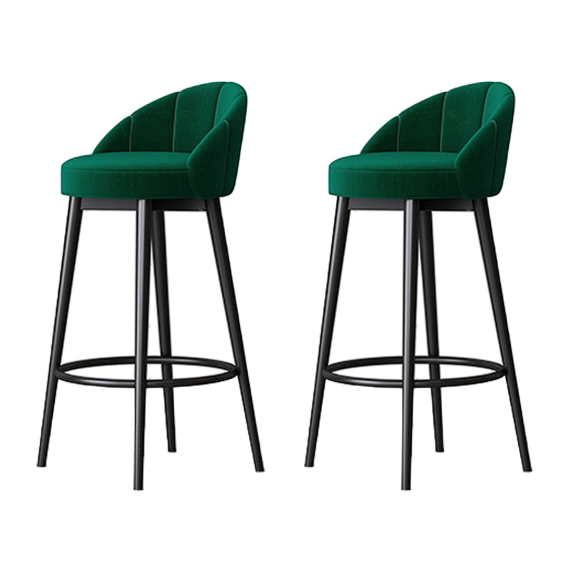 Metal Scandinavian Kitchen Dining Room Armless Stool Low Back Bar Stool Green 2 Piece Set Clearhalo 'Bar Furniture' 'Bar Stools' 'bar_stools' 'furn' 'furn_bar_stools' 'furniture_bar_stools' 'Kitchen & Dining Furniture' 'kitchen&dining_furn' 'kitchen' 'kitchen_furn' Furniture' 4679199