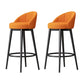 Metal Scandinavian Kitchen Dining Room Armless Stool Low Back Bar Stool Orange 2 Piece Set Clearhalo 'Bar Furniture' 'Bar Stools' 'bar_stools' 'furn' 'furn_bar_stools' 'furniture_bar_stools' 'Kitchen & Dining Furniture' 'kitchen&dining_furn' 'kitchen' 'kitchen_furn' Furniture' 4679202