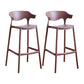 Contemporary Plastic Kitchen Dining Room Arm Stool Low Back Bar Stool Coffee 2 Piece Set Bar Stool(30"H) Clearhalo 'Bar Furniture' 'Bar Stools' 'bar_stools' 'furn' 'furn_bar_stools' 'furniture_bar_stools' 'Kitchen & Dining Furniture' 'kitchen&dining_furn' 'kitchen' 'kitchen_furn' Furniture' 4679240