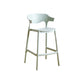 Contemporary Plastic Kitchen Dining Room Arm Stool Low Back Bar Stool Green 1 Piece Counter Stool(26"H) Clearhalo 'Bar Furniture' 'Bar Stools' 'bar_stools' 'furn' 'furn_bar_stools' 'furniture_bar_stools' 'Kitchen & Dining Furniture' 'kitchen&dining_furn' 'kitchen' 'kitchen_furn' Furniture' 4679246