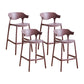 Contemporary Plastic Kitchen Dining Room Arm Stool Low Back Bar Stool Coffee 4 Piece Set Counter Stool(26"H) Clearhalo 'Bar Furniture' 'Bar Stools' 'bar_stools' 'furn' 'furn_bar_stools' 'furniture_bar_stools' 'Kitchen & Dining Furniture' 'kitchen&dining_furn' 'kitchen' 'kitchen_furn' Furniture' 4679278