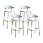 Contemporary Plastic Kitchen Dining Room Arm Stool Low Back Bar Stool Green 4 Piece Set Bar Stool(30"H) Clearhalo 'Bar Furniture' 'Bar Stools' 'bar_stools' 'furn' 'furn_bar_stools' 'furniture_bar_stools' 'Kitchen & Dining Furniture' 'kitchen&dining_furn' 'kitchen' 'kitchen_furn' Furniture' 4679284