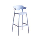 Contemporary Plastic Kitchen Dining Room Arm Stool Low Back Bar Stool Light Blue 1 Piece Bar Stool(30"H) Clearhalo 'Bar Furniture' 'Bar Stools' 'bar_stools' 'furn' 'furn_bar_stools' 'furniture_bar_stools' 'Kitchen & Dining Furniture' 'kitchen&dining_furn' 'kitchen' 'kitchen_furn' Furniture' 4679297