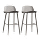 Scandinavian Plastic Kitchen Dining Room Armless Stool Low Back Bar Stool Grey 2 Piece Set Clearhalo 'Bar Furniture' 'Bar Stools' 'bar_stools' 'furn' 'furn_bar_stools' 'furniture_bar_stools' 'Kitchen & Dining Furniture' 'kitchen&dining_furn' 'kitchen' 'kitchen_furn' Furniture' 4679309