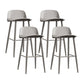 Scandinavian Plastic Kitchen Dining Room Armless Stool Low Back Bar Stool Grey 4 Piece Set Clearhalo 'Bar Furniture' 'Bar Stools' 'bar_stools' 'furn' 'furn_bar_stools' 'furniture_bar_stools' 'Kitchen & Dining Furniture' 'kitchen&dining_furn' 'kitchen' 'kitchen_furn' Furniture' 4679311