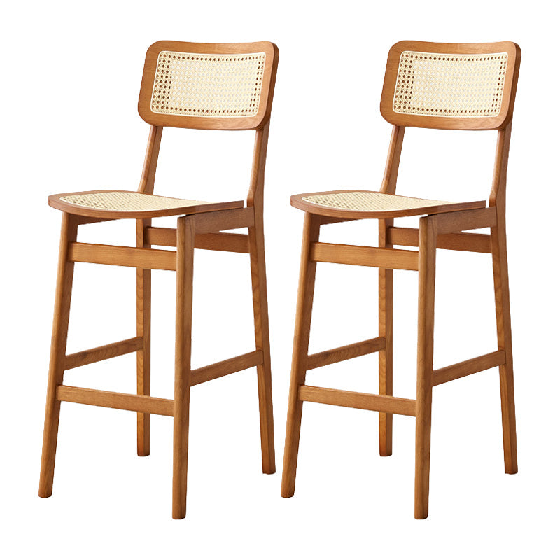 Wood Contemporary Kitchen Dining Room Armless Stool Low Back Bar Stool Tan 2 Piece Set Clearhalo 'Bar Furniture' 'Bar Stools' 'bar_stools' 'furn' 'furn_bar_stools' 'furniture_bar_stools' 'Kitchen & Dining Furniture' 'kitchen&dining_furn' 'kitchen' 'kitchen_furn' Furniture' 4679357