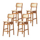 Wood Contemporary Kitchen Dining Room Armless Stool Low Back Bar Stool Tan 4 Piece Set Clearhalo 'Bar Furniture' 'Bar Stools' 'bar_stools' 'furn' 'furn_bar_stools' 'furniture_bar_stools' 'Kitchen & Dining Furniture' 'kitchen&dining_furn' 'kitchen' 'kitchen_furn' Furniture' 4679359