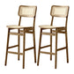 Wood Contemporary Kitchen Dining Room Armless Stool Low Back Bar Stool Walnut 2 Piece Set Clearhalo 'Bar Furniture' 'Bar Stools' 'bar_stools' 'furn' 'furn_bar_stools' 'furniture_bar_stools' 'Kitchen & Dining Furniture' 'kitchen&dining_furn' 'kitchen' 'kitchen_furn' Furniture' 4679364