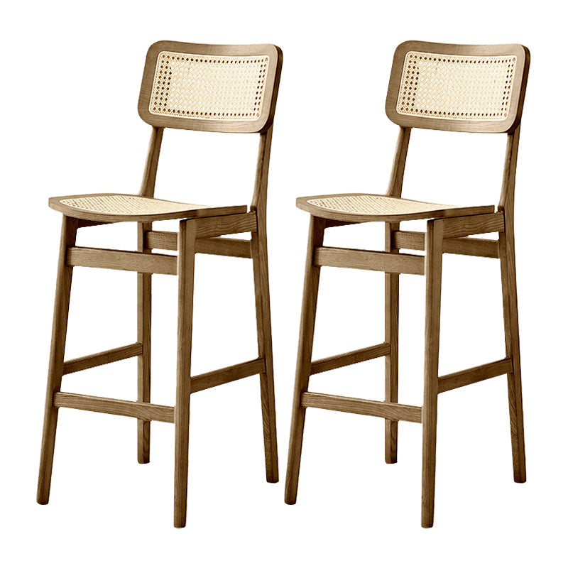 Wood Contemporary Kitchen Dining Room Armless Stool Low Back Bar Stool Walnut 2 Piece Set Clearhalo 'Bar Furniture' 'Bar Stools' 'bar_stools' 'furn' 'furn_bar_stools' 'furniture_bar_stools' 'Kitchen & Dining Furniture' 'kitchen&dining_furn' 'kitchen' 'kitchen_furn' Furniture' 4679364