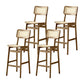 Wood Contemporary Kitchen Dining Room Armless Stool Low Back Bar Stool Walnut 4 Piece Set Clearhalo 'Bar Furniture' 'Bar Stools' 'bar_stools' 'furn' 'furn_bar_stools' 'furniture_bar_stools' 'Kitchen & Dining Furniture' 'kitchen&dining_furn' 'kitchen' 'kitchen_furn' Furniture' 4679365