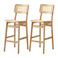 Wood Contemporary Kitchen Dining Room Armless Stool Low Back Bar Stool Wood 2 Piece Set Clearhalo 'Bar Furniture' 'Bar Stools' 'bar_stools' 'furn' 'furn_bar_stools' 'furniture_bar_stools' 'Kitchen & Dining Furniture' 'kitchen&dining_furn' 'kitchen' 'kitchen_furn' Furniture' 4679368