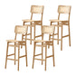 Wood Contemporary Kitchen Dining Room Armless Stool Low Back Bar Stool Wood 4 Piece Set Clearhalo 'Bar Furniture' 'Bar Stools' 'bar_stools' 'furn' 'furn_bar_stools' 'furniture_bar_stools' 'Kitchen & Dining Furniture' 'kitchen&dining_furn' 'kitchen' 'kitchen_furn' Furniture' 4679369