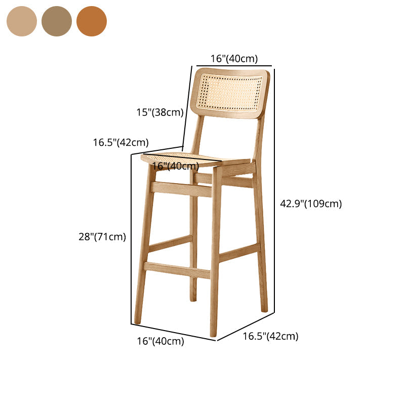 Wood Contemporary Kitchen Dining Room Armless Stool Low Back Bar Stool Clearhalo 'Bar Furniture' 'Bar Stools' 'bar_stools' 'furn' 'furn_bar_stools' 'furniture_bar_stools' 'Kitchen & Dining Furniture' 'kitchen&dining_furn' 'kitchen' 'kitchen_furn' Furniture' 4679374
