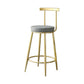 Glam Low Back Bar and Counter Stool Round Stool with 4 Gold Legs 1 Piece Counter Stool(26"H) Clearhalo 'Bar Furniture' 'Bar Stools' 'bar_stools' 'furniture_bar_stools' 'Kitchen & Dining Furniture' 'kitchen&dining_furn' 'kitchen' 'kitchen_furn' Furniture' 4679385
