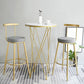 Glam Low Back Bar and Counter Stool Round Stool with 4 Gold Legs Clearhalo 'Bar Furniture' 'Bar Stools' 'bar_stools' 'furniture_bar_stools' 'Kitchen & Dining Furniture' 'kitchen&dining_furn' 'kitchen' 'kitchen_furn' Furniture' 4679390