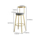 Glam Low Back Bar and Counter Stool Round Stool with 4 Gold Legs Clearhalo 'Bar Furniture' 'Bar Stools' 'bar_stools' 'furniture_bar_stools' 'Kitchen & Dining Furniture' 'kitchen&dining_furn' 'kitchen' 'kitchen_furn' Furniture' 4679396